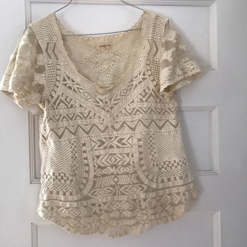 Anthropologie embroidered top